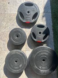Set 80 kg dischi gommati palestra – 5/10/15 kg – c