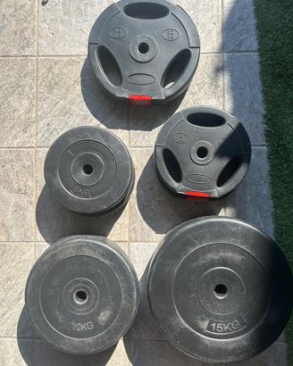 Set 80 kg dischi gommati palestra – 5/10/15 kg – c