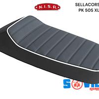 Sella NISA Corsa deluxe PK Nera rigo bianco Vespa
