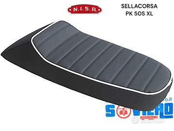 Sella NISA Corsa deluxe PK Nera rigo bianco Vespa
