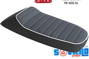 Sella NISA Corsa deluxe PK Nera rigo bianco Vespa