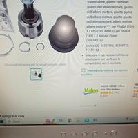 Kit giunti omocinetici, per Fiat panda e Fiat 500