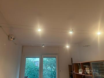 Sistema illuminazione lamapadario a faretti a cavo