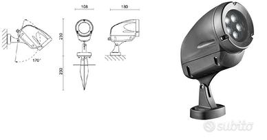 Proiettore orientabile per esterni a LED 5 Watt