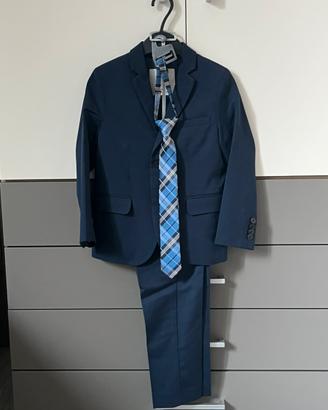 Completo elegante bimbo per cerimonia, blu
