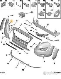 Paraurti anteriore destro peugeot fiat citroen