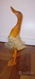 Anatra in legno e bamboo