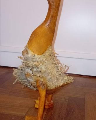 Anatra in legno e bamboo