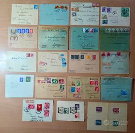lotto 59 buste affrancate tedesche con timbri