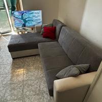 Divano letto angolare con penisola reversibile