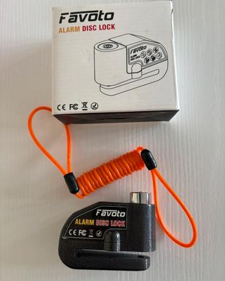 Lucchetto disco con allarme per moto scooter bici