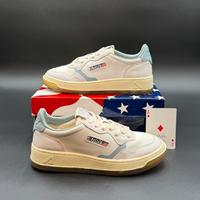 Autry sneakers medalist low bianche e azzurre, 37