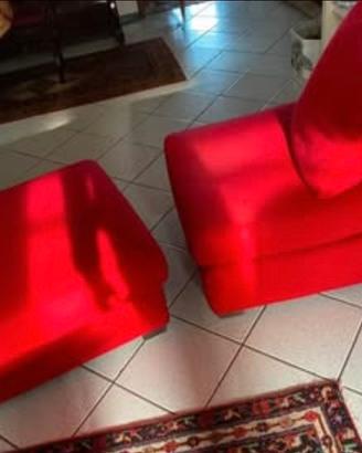 Poltrona divano puff rossa Poltrone Sofà dormeuse