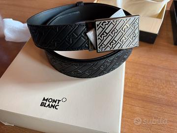Cintura uomo Montblanc in pelle nera originale