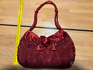 Borsettina in raso bordeaux Rebecca Molenaar