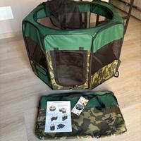 Box color militare per cuccioli cani/gatti nuovo