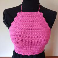 Crop top uncinetto