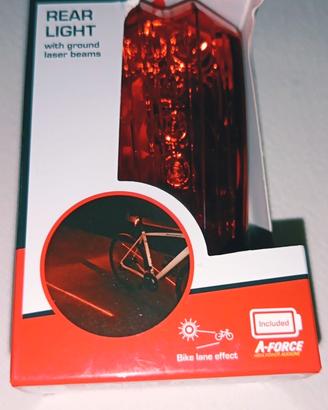 Luce bici retro con laser laterali