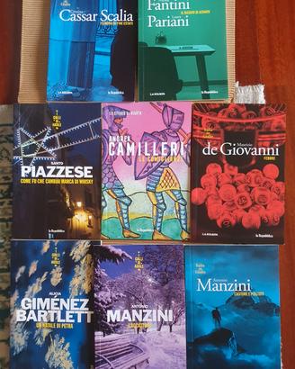 Lotto di otto brevi libri gialli (autori vari)