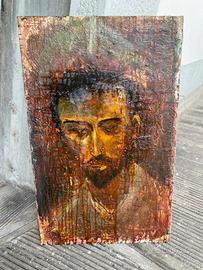 Tela Gesù Cristo olio porta volto san Francesco