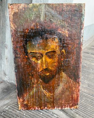 Tela Gesù Cristo olio porta volto san Francesco