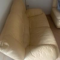 Coppia di divani in pelle