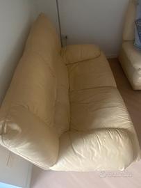 Coppia di divani in pelle