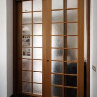 Porta scorrevole vetro satinato