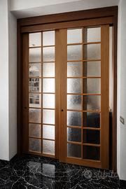 Porta scorrevole vetro satinato