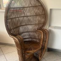 2 Poltrone a Pavone in Vimini