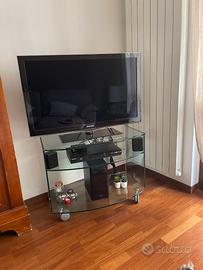 CARRELLO PORTA TV IN VETRO