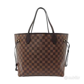 Borsa a scacchiera marrone medio LV NEVERFULL
