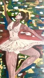 Ballerina, quadro olio su tela.