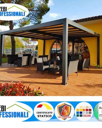 Pergotenda gazebo dehor CERTIFICATO professionale