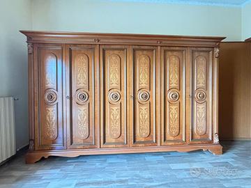 Armadio grande 6 ante in legno stile classico