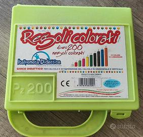 Regoli colorati per scuola primaria con valigetta