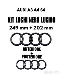 Set loghi AUDI A3 8y anteriore + posteriore (nero)