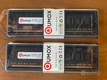 Qumox Ram 4GB+4GB  DDR3 DIMM 1333Mhz