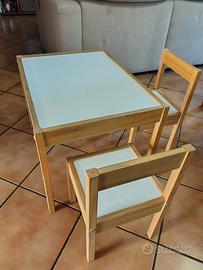Tavolino + 2 sedie per bambini Ikea Latt