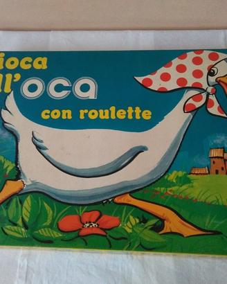 Gioco all'oca vintage con roulette BILIARD TOYS