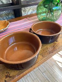 Tegami in terracotta con maniglie