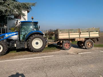 NEW HOLLAND T5.95DC SUPERSTEER M.R. + RIMORCHIO OM