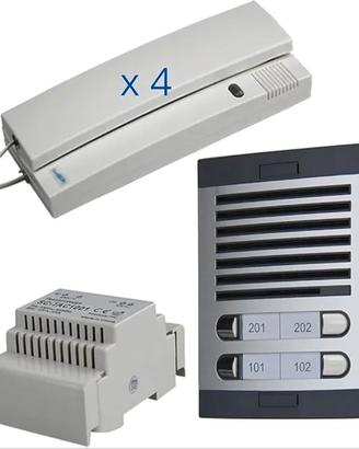 kit citofono 4 interni