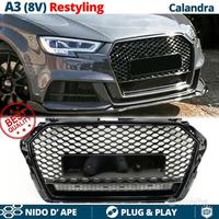 CALANDRA PER Audi A3 8V Griglia Nera NIDO D' APE