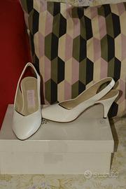 Sandalo tipo Chanel  bianco