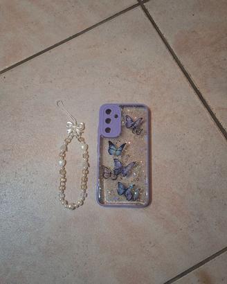 Cover Samsung Galaxy A54 Viola con cordino