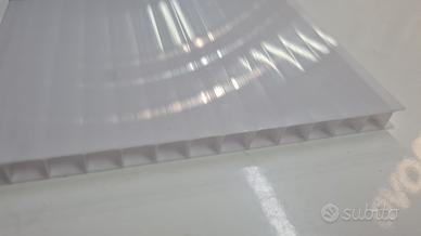 2 Lastre 2m x 3m policarbonato alveolare bianco