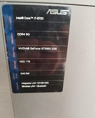PC ASUS i7-6700 / GTX 950 2GB / 8GB RAM / 1TB