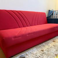 Divano letto rosso