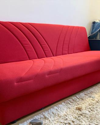Divano letto rosso